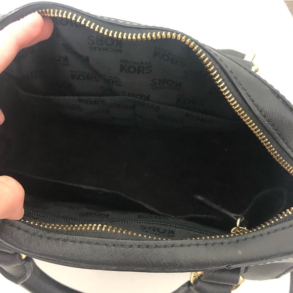 SOLD Michael Kors Rounded Black Saffiano Purse - Picture 10 of 12